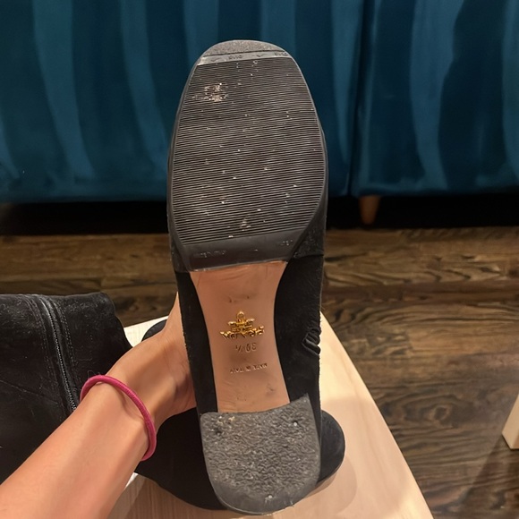 Black suede Prada shoes with minor wear - Picture 2 of 3